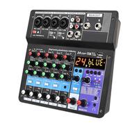 Mixer audio, Mixer Portatile A 6 Canali Audio Console Di Missaggio Professionale Interfaccia USB Ingresso Computer Registrazione Phantom Sta 48V Per studio karaoke