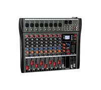 Mixer audio, Mixer professionale a 8 canali USB Effect 48V Phantom Power Registrazione Conferenza Palco Festa Consoel per karaoke in studio