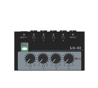 Mixer audio, Mixer stereo a 4 canali con amplificatore for cuffie,PC, studio di registrazione e giochi(02)