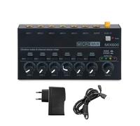 Mixer audio, Mixer stereo di linea a 6 canali microfonico professionale portatile a bassissimo rumore