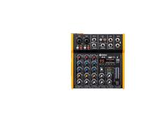 Mixer audio, OTG Metal Mixer DJ Console Mini4 con Bluetooth 48V Power Delay Repeat Effect for la registrazione di console mixaggio su PC(R4 4 Channel)