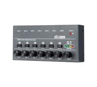 Mixer audio per DJ 4/6/8 canali Mini mixer Ultra Low Noise TYPE-C 5V 2A Mixer stereo Facile da usare for piccoli club e bar(6 Channels)