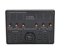 Mixer Audio per Giochi, Scheda Audio, Scheda Audio dal Vivo, Mixer per PC con 12 Tipi di Effetti Sonori Elettrici, Scheda Audio con Cambio Voce, Filtraggio del Rumore Ambientale