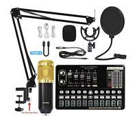 Mixer audio, Podcast Equipment Bundle Scheda audio in diretta V10 Set di schede microfono cellulare scheda set completo attrezzature for(1)
