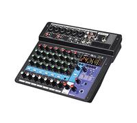 Mixer audio portatile a 6 canali per suono del computer, interfaccia console di mixaggio professionale, alimentazione phantom 48 V per trasmissione live e suono di alta qualità