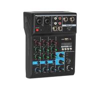 Mixer Audio Portatile Mixer Professionale A 4 Canali Console DJ con Effetto Riverbero per Karaoke USB Live Stage KTV