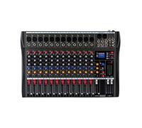 Mixer audio professionale a 12 canali, console di miscelazione audio, amplificatore, per Recording DJ Stage Karaoke Bar Live Streaming, 51,5 x 34 x 3,7 cm