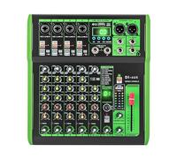 Mixer audio professionale a 6 canali, console di miscelazione stereo a 10 bande e mixer 99DSP con USB Bluetooth e indicatore LED per Recording DJ Karaoke Stage Home KTV 48 V Phantom Power