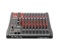 Mixer audio professionale a 8 canali, console di mixaggio Bluetooth, mixer di linea con alimentazione phantom da 48 V e dissipatore di calore, console soundboard, console DJ per sale KTV private