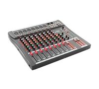 Mixer audio professionale DJ mixer con ingresso audio a 8 canali, console portatile mixer soundboard con effetti sonori, alimentazione phantom 48 V, mixer audio Bluetooth DJ Live Audio Mixer