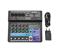 Mixer Audio Professionale, Sistema Console Scheda Audio Bluetooth USB a 6 Canali, Mini Interfaccia Audio DJ Mixer per Registrazione, Trasmissione Live