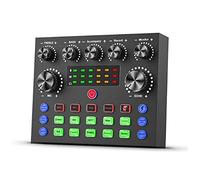 Mixer audio professionale USB scheda audio cambia voce per telefono cellulare, mixer live streaming con molteplici effetti e ingressi, ideale per DJ e registrazione