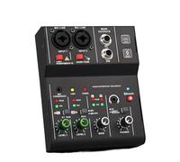Mixer Audio, Q12M Professional 2 Canali Mixer Audio Interfaccia Scheda Console Mini USB Registrazione MIXER For DJ Studio Chitarra per streaming live, podcasting, PC(Black)