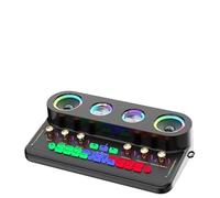 Mixer Audio, Scheda audio audio professionale S20 con modulo audio personalizzato Scheda musicale Interfaccia audio esterna(Noir)