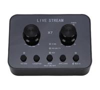 Mixer Audio, Scheda Audio Dal con Compressione di Musica di Sottofondo Intelligente, 12 Diversi Effetti di Modulazione Vocale, per Chat Video, Streaming Live