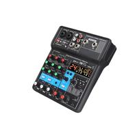 Mixer Audio, Scheda Audio Mini Mixer Bluetooth A 4 Canali For Esterni E Interni per streaming live, podcasting, PC