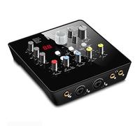 Mixer audio, Scheda audio USB Riproduci 2 ingressi microfono/1 ingresso chitarra, interfaccia di registrazione uscite + alimentazione Phantom 48 V
