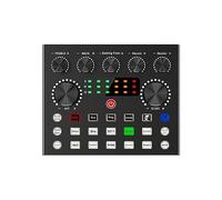 Mixer audio, Scheda BM800 V8S Set professionale Microfono a condensatore da studio BM800 for registrazione podcast Streaming live(Golden black)