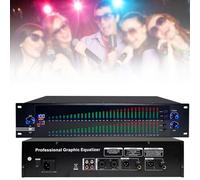 Mixer audio stereo, equalizzatore grafico, controller di effetti bilanciati a 31 bande Processore mixer digitale DJ Eliminatore di feedback DSP Produzione live migliorata (Colore : EQ-888S)