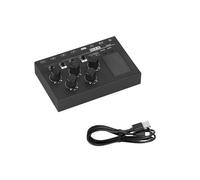 Mixer audio stereo professionale MX5 a basso rumore a 4 canali, piccolo canale singolo, 6,35 mm/3,5 mm per club/studio/home theater suono dal vivo con display a LED