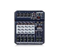 Mixer audio, T4 Scheda audio portatile Mixer Console Integrato 48V Phantom Power Supporta Lettore MP3 BT DJ Live Party per karaoke in studio(T4)