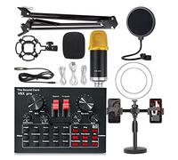 Mixer audio, USB 5.0 Scheda audio Microfono a cuffia esterno webcast in diretta adattatore di gioco for l'adattatore for il for PC Computer telefonico(BM900V8 LARGE)