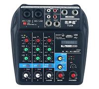 Mixer audio USB a 4 canali console di miscelazione scheda audio piccolo mixer nero
