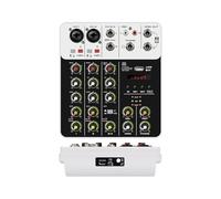 Mixer audio, V4 Sound Mixing Console USB Record Computer 48V Phantom Power Effetto Delay 4 Canali Mixer per karaoke in studio