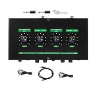 Mixer con Effetto Eco a Due Vie, Doppio Ingresso Microfonico, Nero | Karaoke e Streaming, Regolazioni Intuitive, Design Compatto, Cavo Nero, Set con Adattatori e Linea Dati