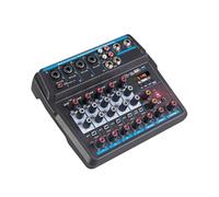 Mixer Console DJ Con Scheda Audio Bluetooth For Registrazione Su PC Karaoke Microfono Mixing Strumenti Interfaccia Audio(6CHANNEL)