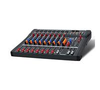 Mixer da studio, mixer audio compatto a 6/8/12/16 canali Bluetooth USB DJ Console di missaggio audio Amplificatore monitor 48V (8 vie)