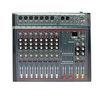 Mixer dal vivo, banchi di missaggio da studio Mixer audio portatile con scheda audio Console di missaggio stereo a 8 canali Bluetooth USB per PC Registrazione riproduzione Webcast Party DJ Mixer