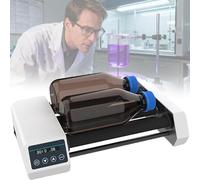 Mixer digitale a rulli, da laboratorio, con 4 rulli, velocità regolabile 20-80 giri/min, timer da 1 min a 23 h 59 min, modalità continua per test chimici e biologici