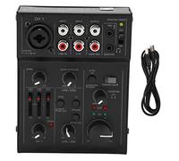 Mixer digitale, mixer audio, controller compatto in metallo, alimentato tramite USB, mixer audio per registrazione dal vivo con effetti per studio, casa, DJ, performance, nero
