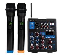 Mixer disc jockey Karma MXW 5 Bundle doppio radiomicrofono VHF Black