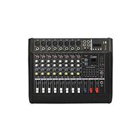 Mixer DJ 8 canali Mixer di potenza Bluetooth Amplificatore di banda Effetto con conversione di tensione Supporto schermo digitale 16DSP Scheda USB/SD 250W Console di missaggio compatta nera