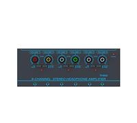 Mixer DJ, Amplificatore for cuffie stereo a 6 canali Mini splitter for auricolari portatile Mixer a bassissimo rumore for monitor da studio di registrazione(PH600-Blue)
