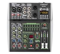 Mixer DJ, Console di missaggio con ingresso a 4/6 canali 48V 99 DSP Effect Bluetooth DJ Mixer USB PC Play Record Podcast Sound Table AM-AX4(6 Channel)