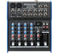 MIXER DJ DISCO AUDIO PASSIVO 6 CANALI 3 BAND EQ PHANTOM 48V 100 MULTIEFFETTI