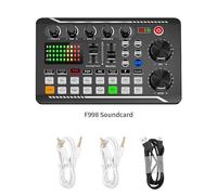Mixer DJ, Microfono dedicato for scheda audio for trasmissione dal vivo Scheda F998 con interfaccia audio (opzionale) Con effetti mixer DJ Cambia voce(Acme)