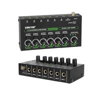 Mixer DJ, MIX600 Mini Mixer 6 Canali Alimentazione DC5V Controllo Microfono Indipendente Mixer for Professionisti Principianti