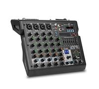 Mixer DJ, Mixer a 4 canali B4 Sound Table Console di missaggio DJ professionale incorporata 99 effetti digitali DSP Alimentazione phantom 48V(B6)