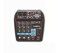 Mixer DJ Mixer amplificato A4 Mixer da palco a 4 canali Pure Stage Audio da conferenza Performance all'aperto con MP3 Bluetooth Reverb Mixer live Supporto USB/SD Card Console di missaggio c
