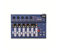 Mixer DJ Mixer amplificato Mixer da palco a 7 canali Pure Stage Audio da conferenza Performance all'aperto con MP3 Bluetooth Reverb Mixer live Supporto USB/SD Card Console di missaggio comp