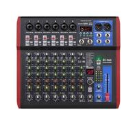 Mixer DJ Mixer Audio Regolazione Equalizzazione Multi-banda 99 Effetti Tuta Di Connessione Bluetooth 48V For Prestazioni Musicali(Red,8 Channels)
