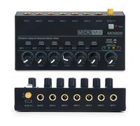 Mixer DJ, Mixer di linea stereo a bassissimo rumore a 4/6 canali Mini mixer professionale Alimentazione DC5V Mixer di facile utilizzo(MIX400)