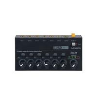 Mixer DJ, Mixer di linea stereo a bassissimo rumore a 4/6 canali Mini mixer professionale Alimentazione DC5V Mixer di facile utilizzo(MIX600)