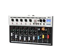 Mixer DJ, Mixer for console di mixaggio, interfaccia Bluetooth, USB, registrazione PC, alimentazione Phantom 48V, effetto delay e ripetizione, mixer DJ a 7 canali