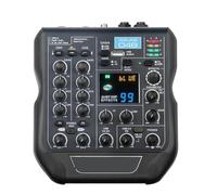 Mixer DJ, Mixer live 24 bit 192 KHz 99 effetti DSP Mini console di missaggio Bluetooth con USB