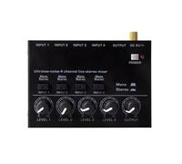 Mixer DJ, Mixer MAX400 Mini Mixer stereo Mixer a rumore ultrabasso a 4 canali Console di missaggio DC5V